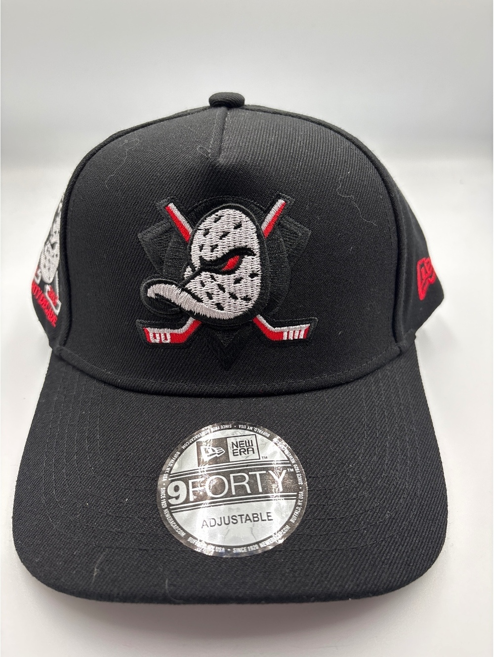 New Era 9FORTY Adjustable Black Hockey Logo Cap